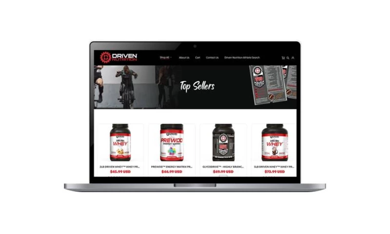Driven Nutrition Health & Fitness Products Website