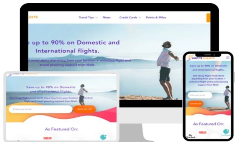 Matt's Flight | USA Web Development Work