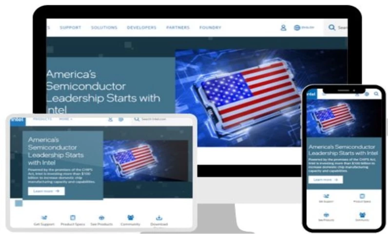 Web development Intel Website