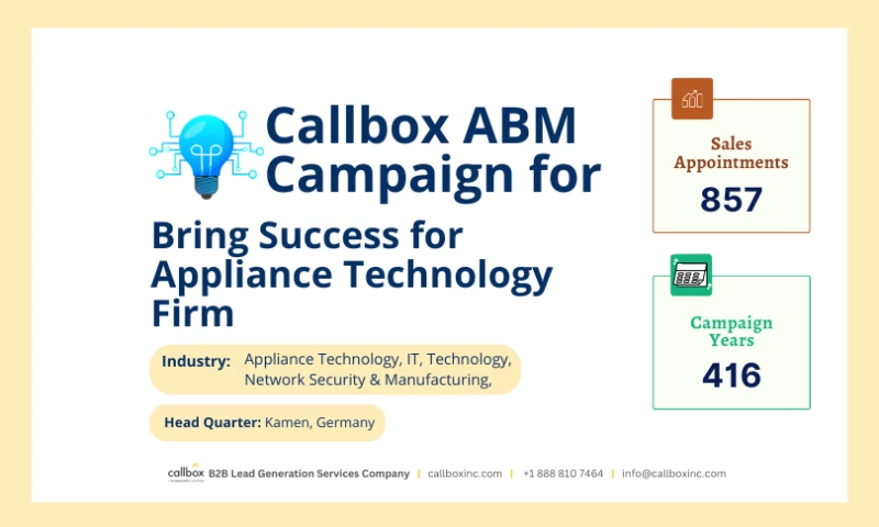 Callbox - Callbox and Appliance Technology Firm Leagued for a Successful ABM Campaign