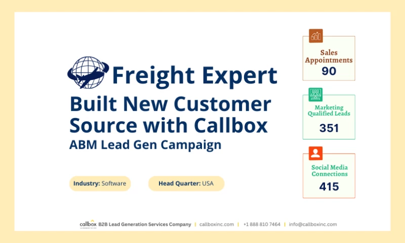 Callbox - Freight Expert Built New Customer Source with Callbox ABM Lead Gen Campaign