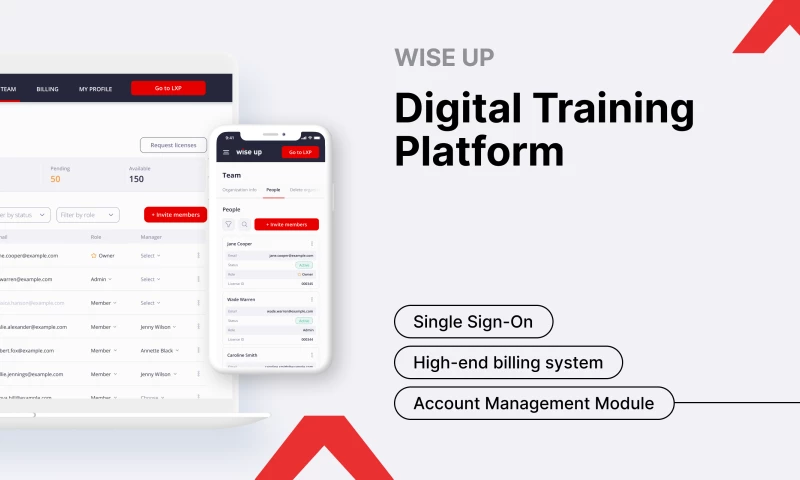 Wise Up: Digital Training Platform with a Custom-Built Account Management Module