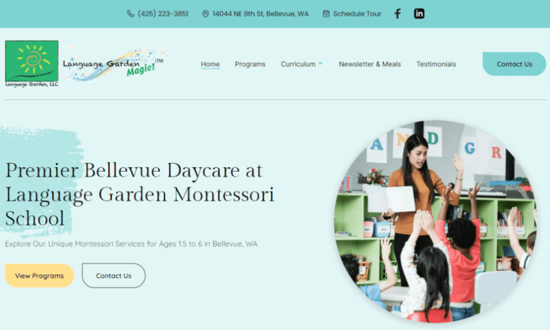 Tacoma Web Design and SEO - Language Garden - Bilingual Child Care