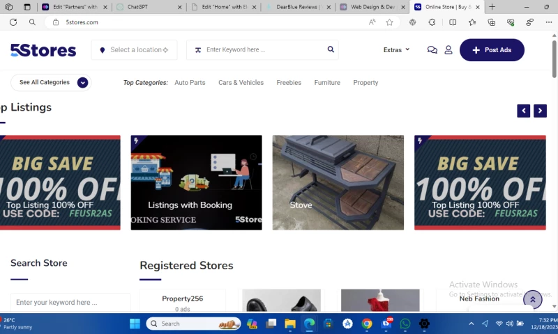 DearBlue - 5Stores B2C Marketplace
