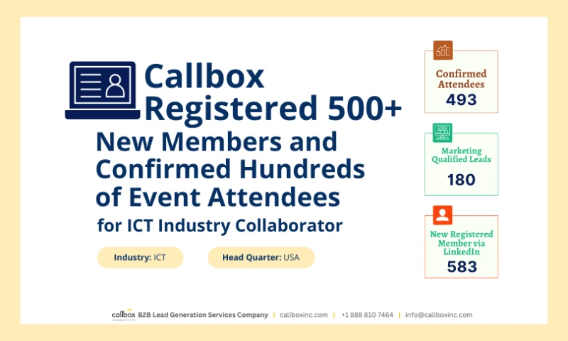Callbox Registered 500+ New Members and Confirmed Hundreds of Event Attendees for ICT Industry Collaborator