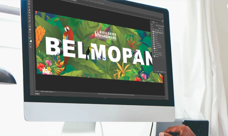 TAS Belize Digital Agency - Builders Hardware Bus Stop Design Wrap