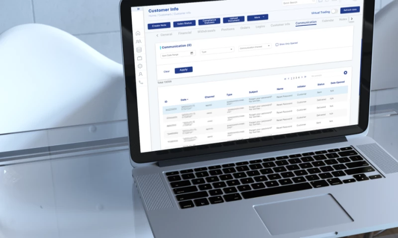 CRM for trading platform
