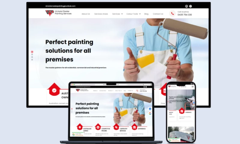 Victoria Master Painting - Elevating Online Presence with Digiwhiz