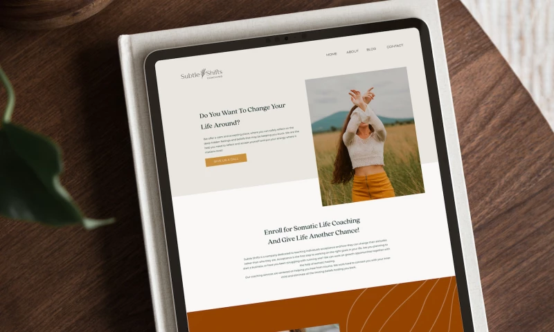 Subtle shifts Website design
