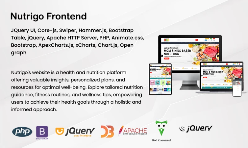 Connect Infosoft Technologies - Nutrigo Frontend