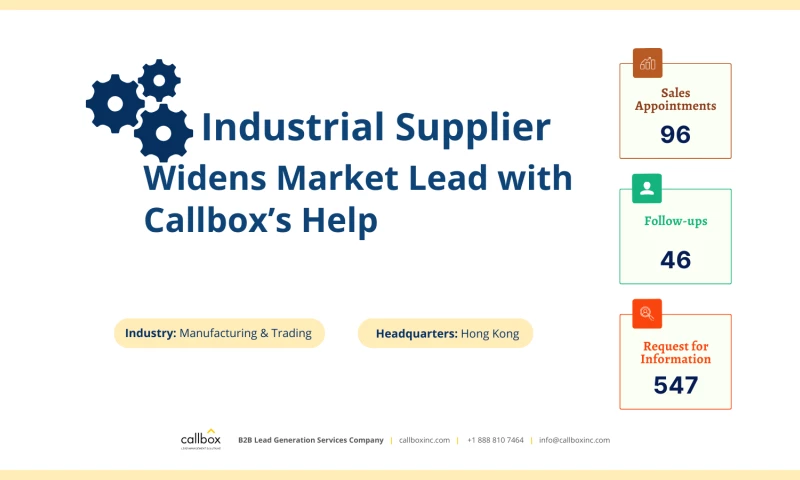 Callbox - Industrial Supplier Widens Market Lead with Callboxs Help