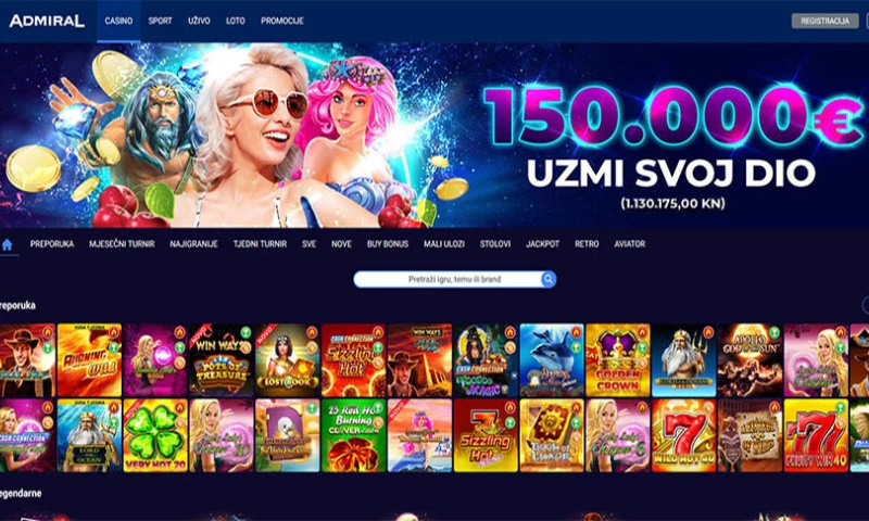 Reconstruction, SEO optimization & link building campaign - Admiral Casino