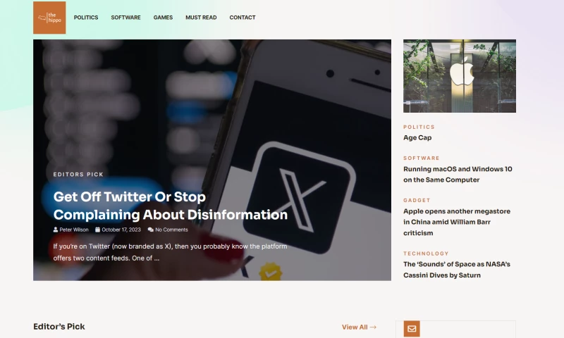 Website Design Lab - The Hippo