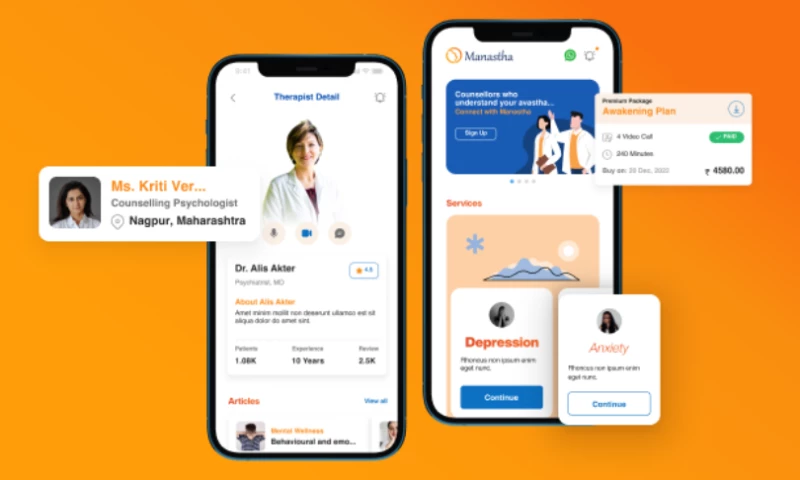 Sparx IT - Manastha - Therapy/Counseling Sessions Booking App