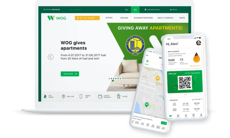 CoreTeka - Website and loyalty app concept for WOG