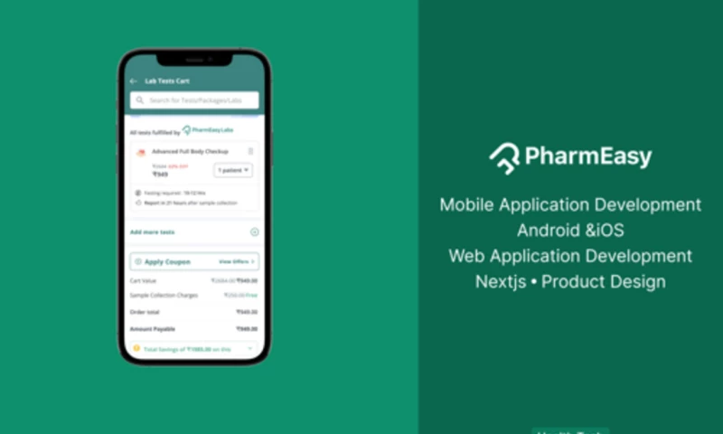 Mobile & web application development for Pharmeasy