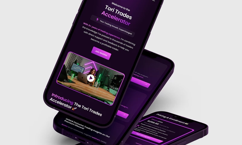 Wonder Blue - Website for a Trader from USA @tori.trades