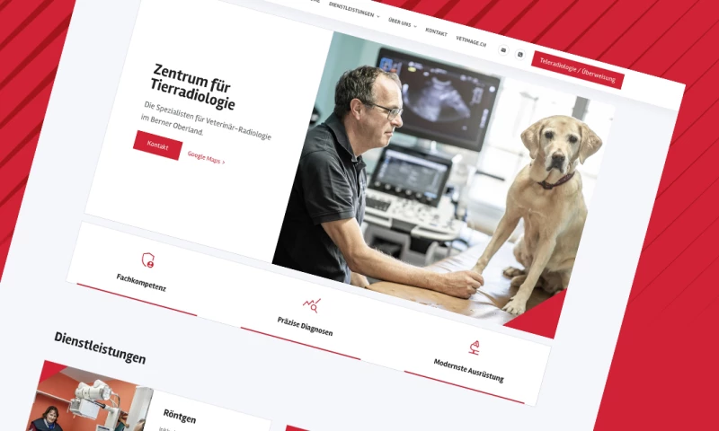 Wonder Blue - Website for a veterinary clinic in Switzerland