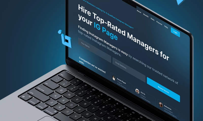 Wonder Blue - Website for Instagram Managers