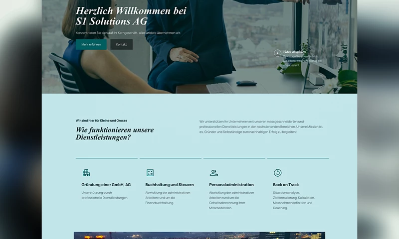Wonder Blue - Website for a Swiss accounting company