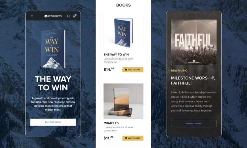 Web Loft Designs - Milestone Church Resources Ecommerce (Shopify)