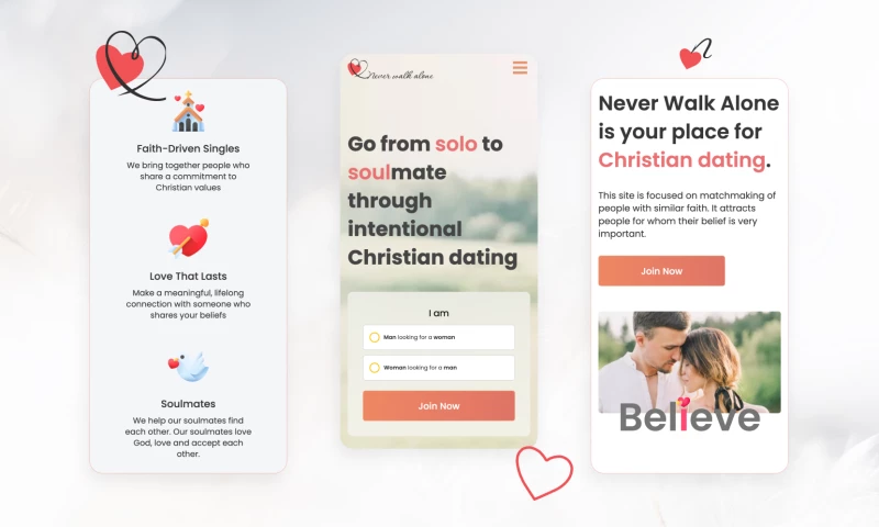 Web Loft Designs - Never Walk Alone Dating