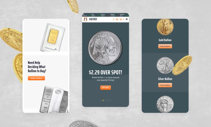 Web Loft Designs - Hero Bullion Ecommerce
