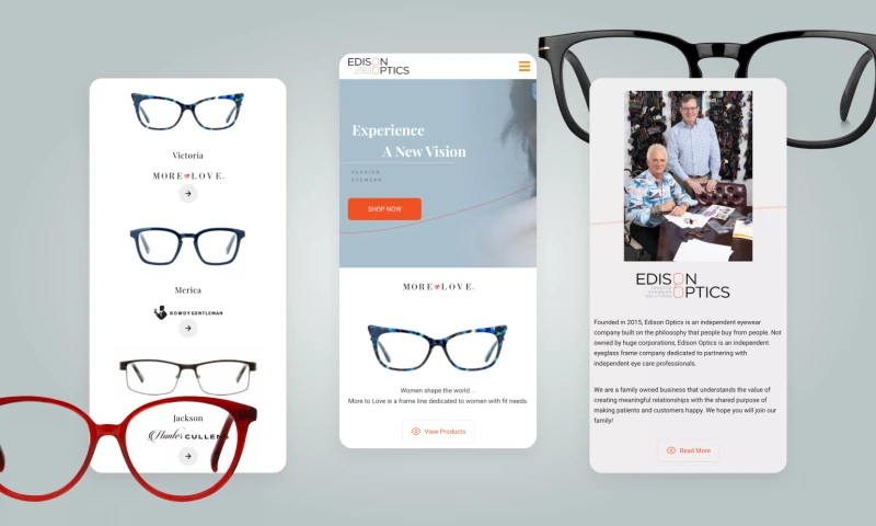 Web Loft Designs - Edison Optics Ecommerce