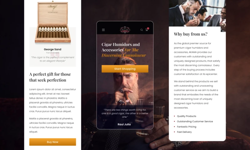 Web Loft Designs - Akama Humidors Ecommerce Coming Soon