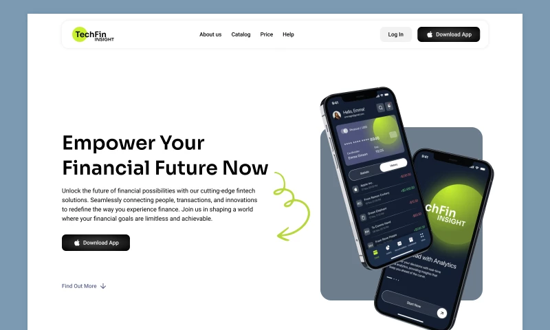 Fintech website and app redesign