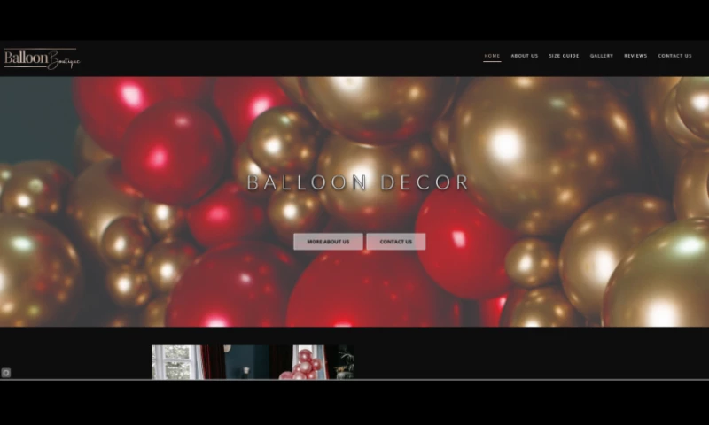 Balloon Boutique Website