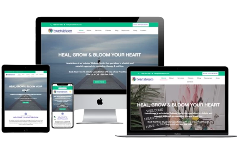 Web Design Mate - Heartsbloom Wellness Studio