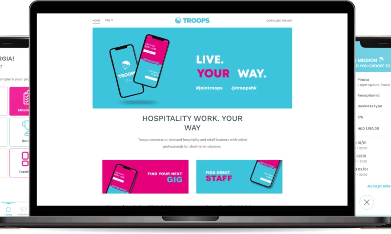 JoinTroops - Part time work, instantly, ONE APP to connect business and troopers for short-term missions in hospitality, retail, logistics and more!