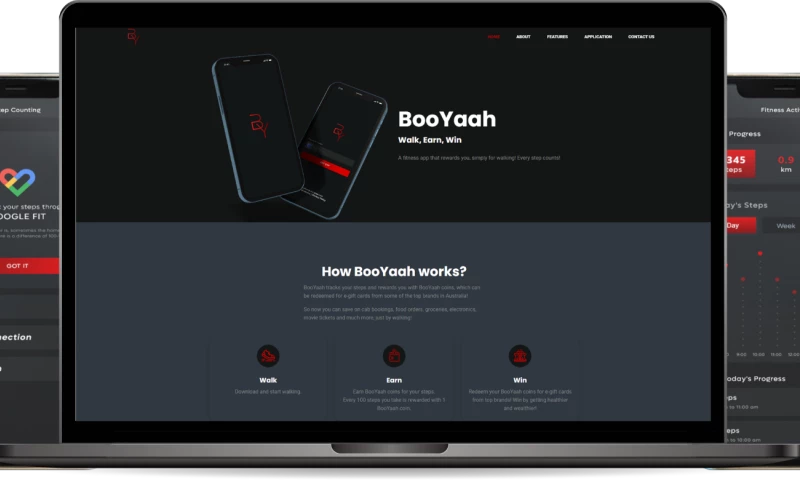 BooYaah - Walk, Earn, and Win. A fitness app that rewards you, simply for walking! Every step counts!