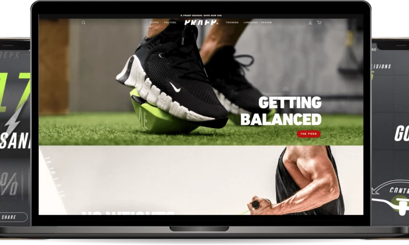 Groovy Web - Praep - Propilot is training gear. The app is used to measure users' capabilities and balance.