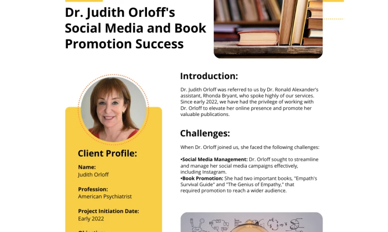 Dr. Judith Orloff's Social Media and Book Promotion Success