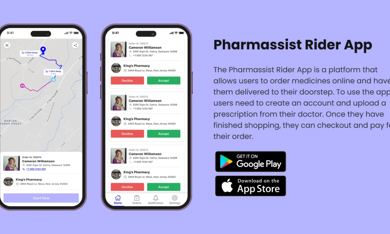 Pharmacy & Rider Mobile App Development
