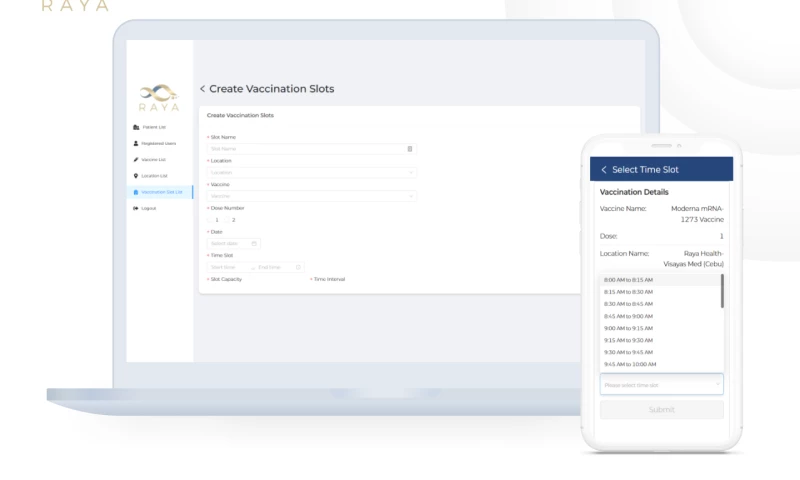 Online web application for COVID vaccination