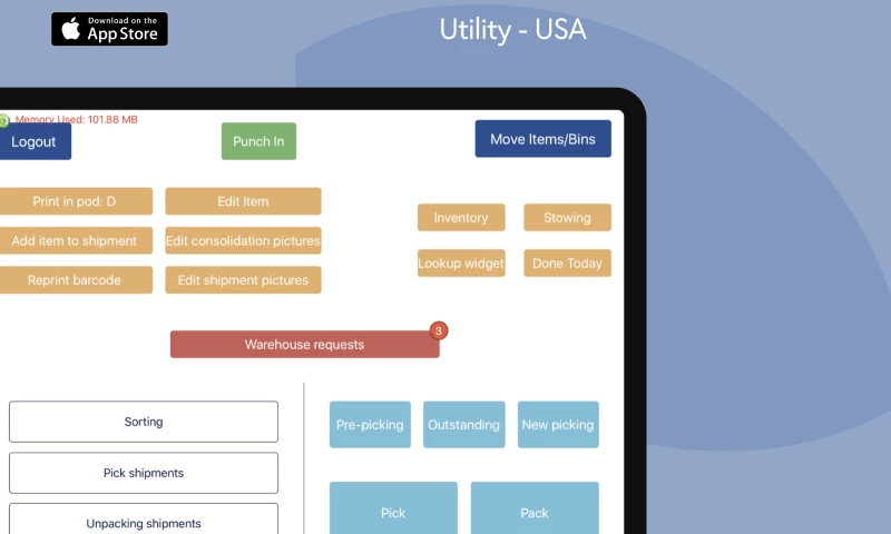 iPad App for Warehouse Logistics Tracking