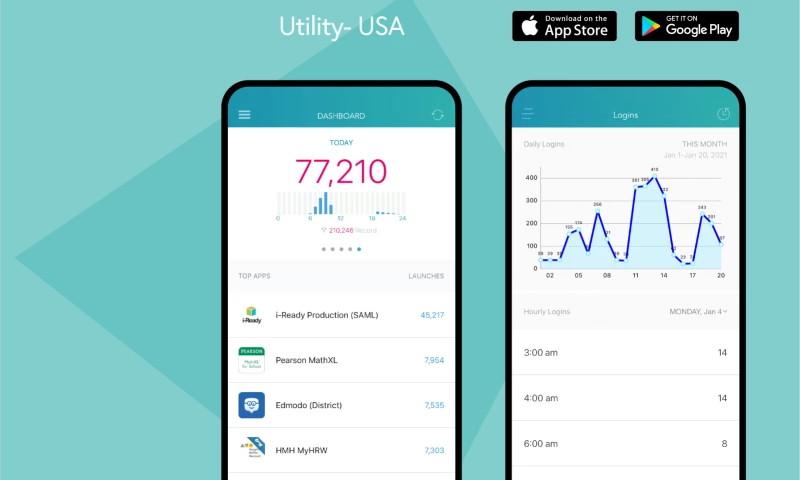 Analytics iOS & Android mobile apps for School Administrators