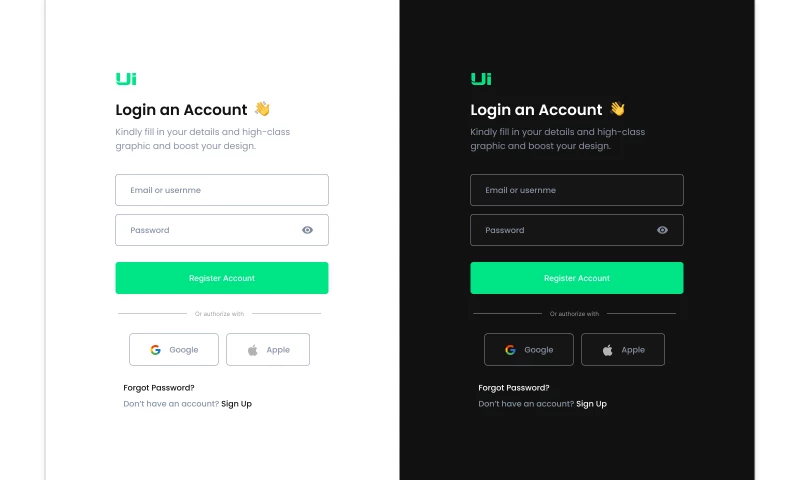 Ui Design Room - Login Screen UI Design