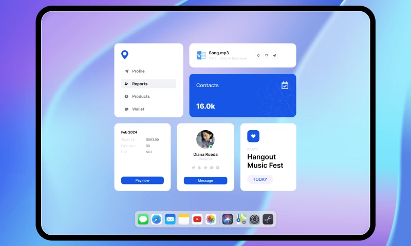 Ui Design Room - IOS Widget Design
