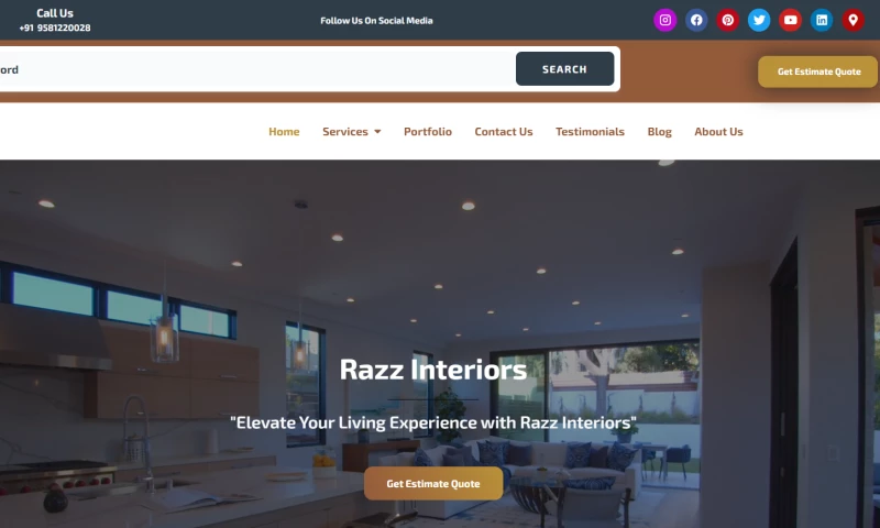 Razz Interiors | Interior Design website | wordpress