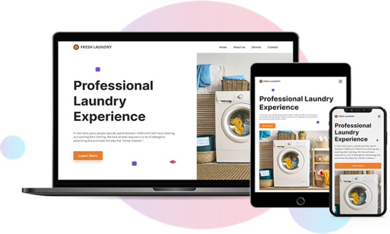 PSD TO HTML Ninja - Dry Cleaner Website