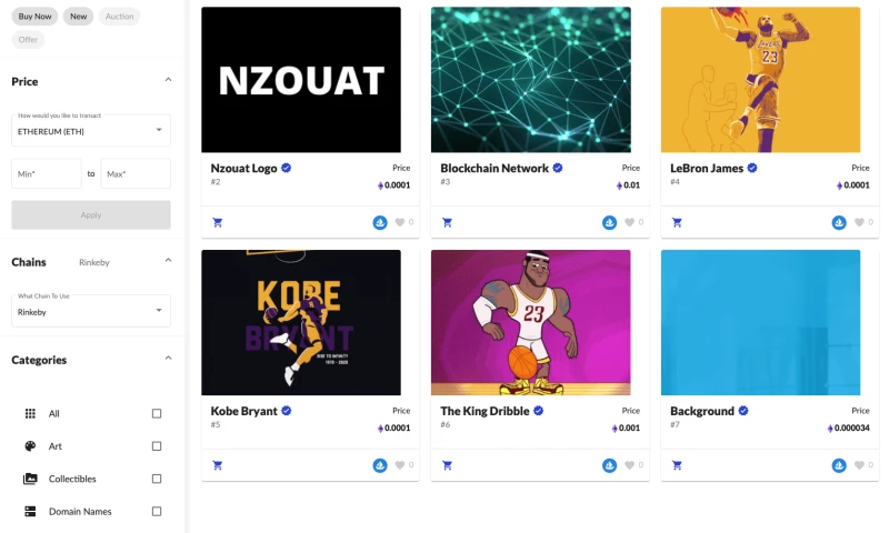 Blockchain Ecosystem - OpenSea Clone