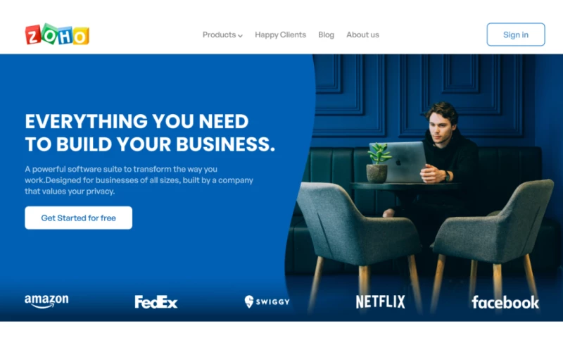 DesignHop - Zoho Hero Section Redesign (Non-official)