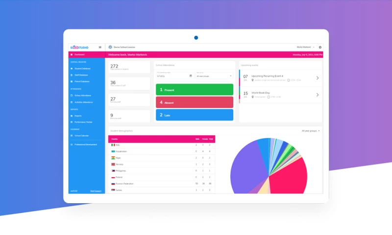 Codepixel - Sled Studio school management system