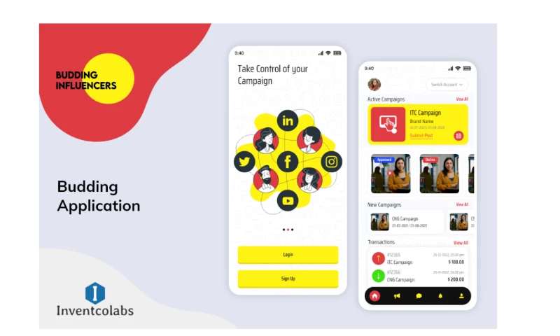 Inventcolabs Software - Influencer Task Management Platform (Web & Mobile)
