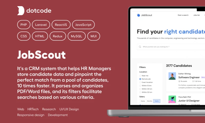 dotcode - Searching Tool for HRs SaaS
