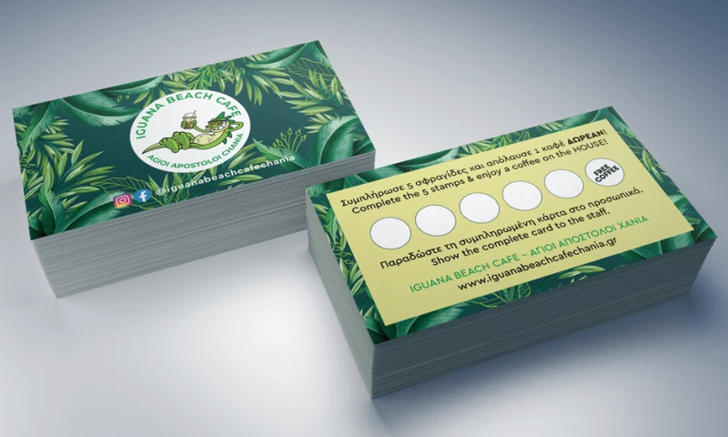 Iguana Beach Cafe Chania Print Design